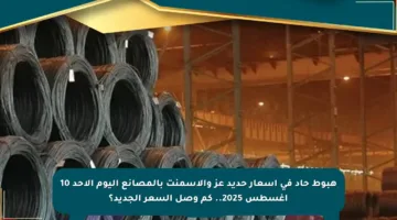 هبوط حاد في أسعار حديد عز والإسمنت بالمصانع اليوم الأحد 10 أغسطس 2025.. كم وصل السعر الجديد؟